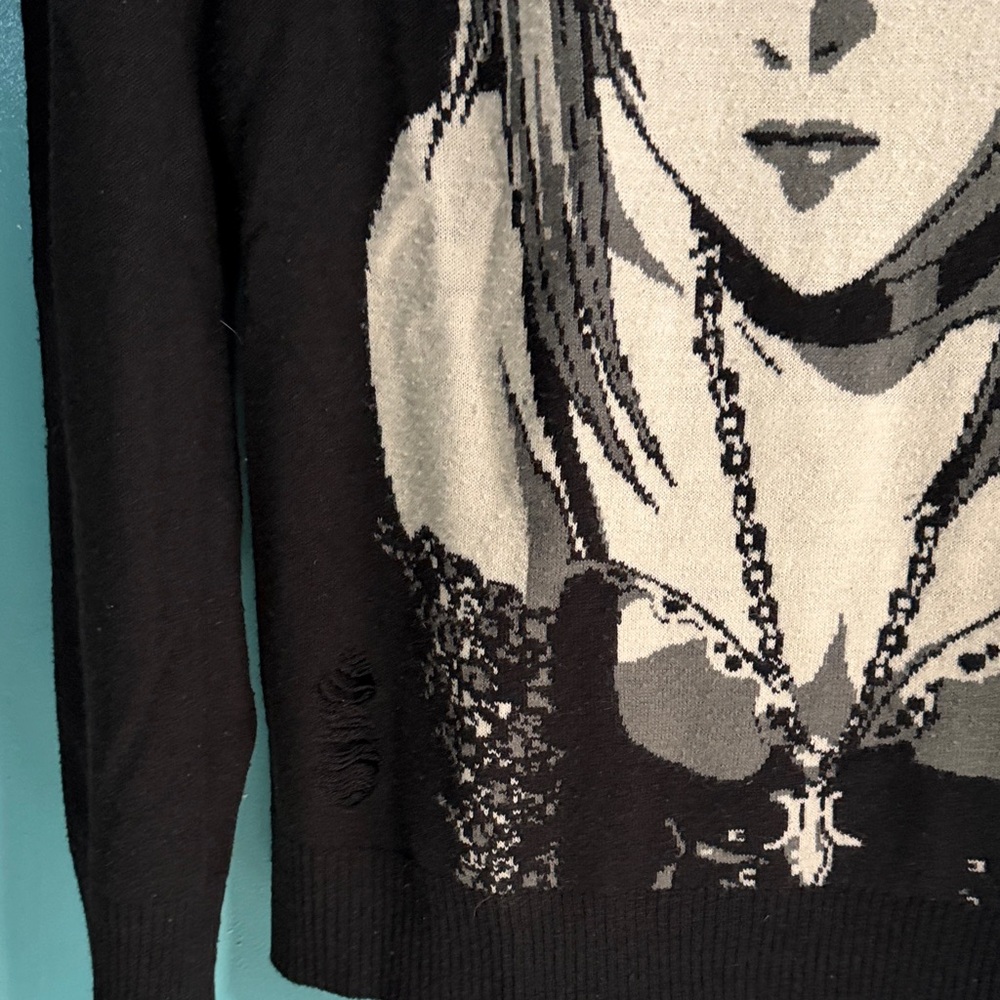 Hot Topic: Death Note Misa Distressed Knit Sweater Anime - Picture 5 of 6